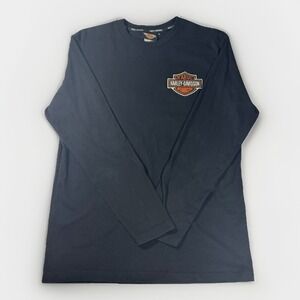 Harley-Davidson Kabul Afghanistan Long Sleeve Shirt Black Men's Size L
